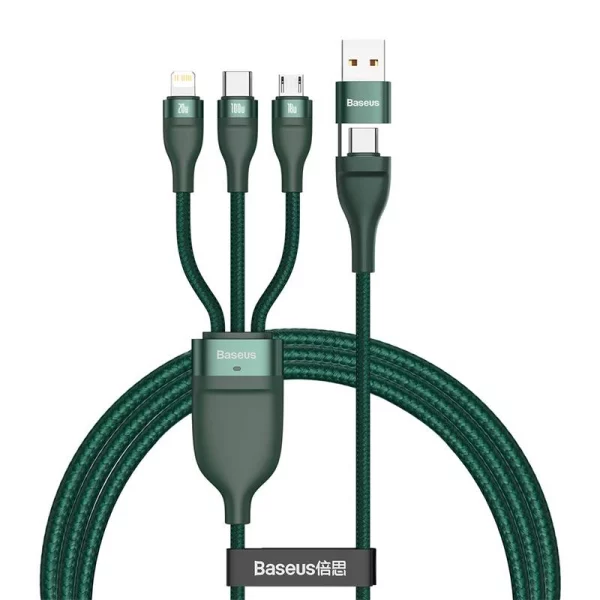 Baseus Flash Series Two-for-three Fast Charging Data Cable U+C to M+L+C 100W