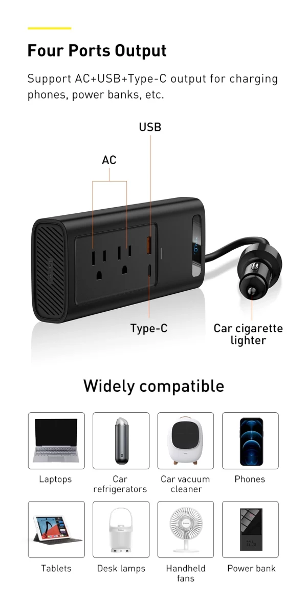 Baseus In-car Inverter 150W - Image 2