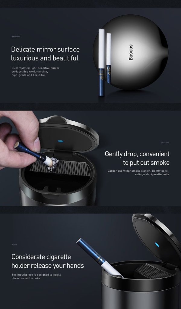 Baseus Premium Car Ashtray - Image 6