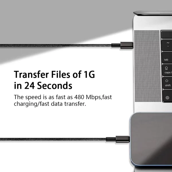 Baseus Tungsten Gold Fast Charging Data Cable Type-C to Type-C 100W - Image 5