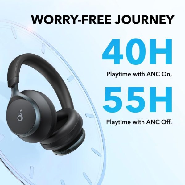 Soundcore Space Q45 Adaptive Active Noise Cancelling Headphones-Black - Image 5