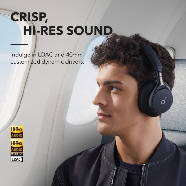 Soundcore Space Q45 Adaptive Active Noise Cancelling Headphones-Black - Image 4