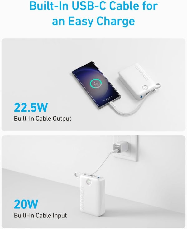 Anker 335 20,000mAh 22.5W Power Bank- White - Image 3