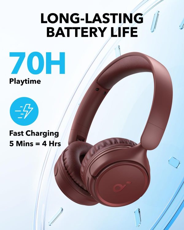 Soundcore H30i Wireless On-Ear Headphones-Red - Image 4