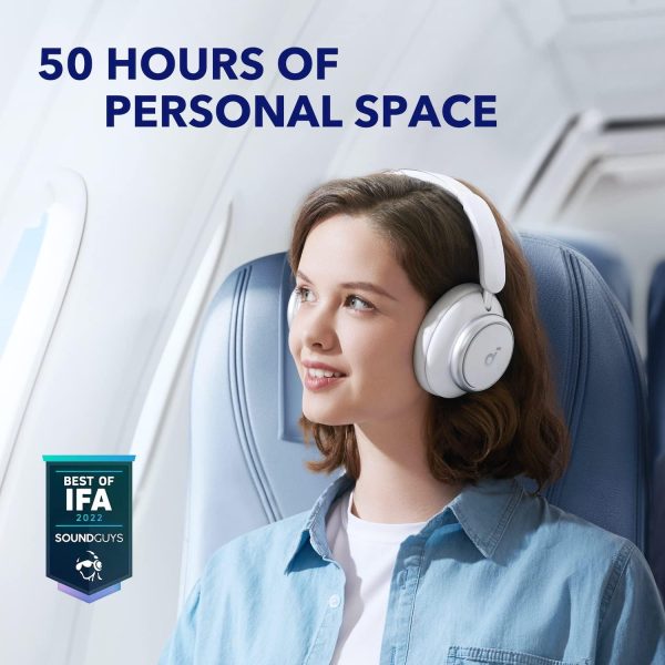 Soundcore Space Q45 Adaptive Active Noise Cancelling Headphones-White - Image 4